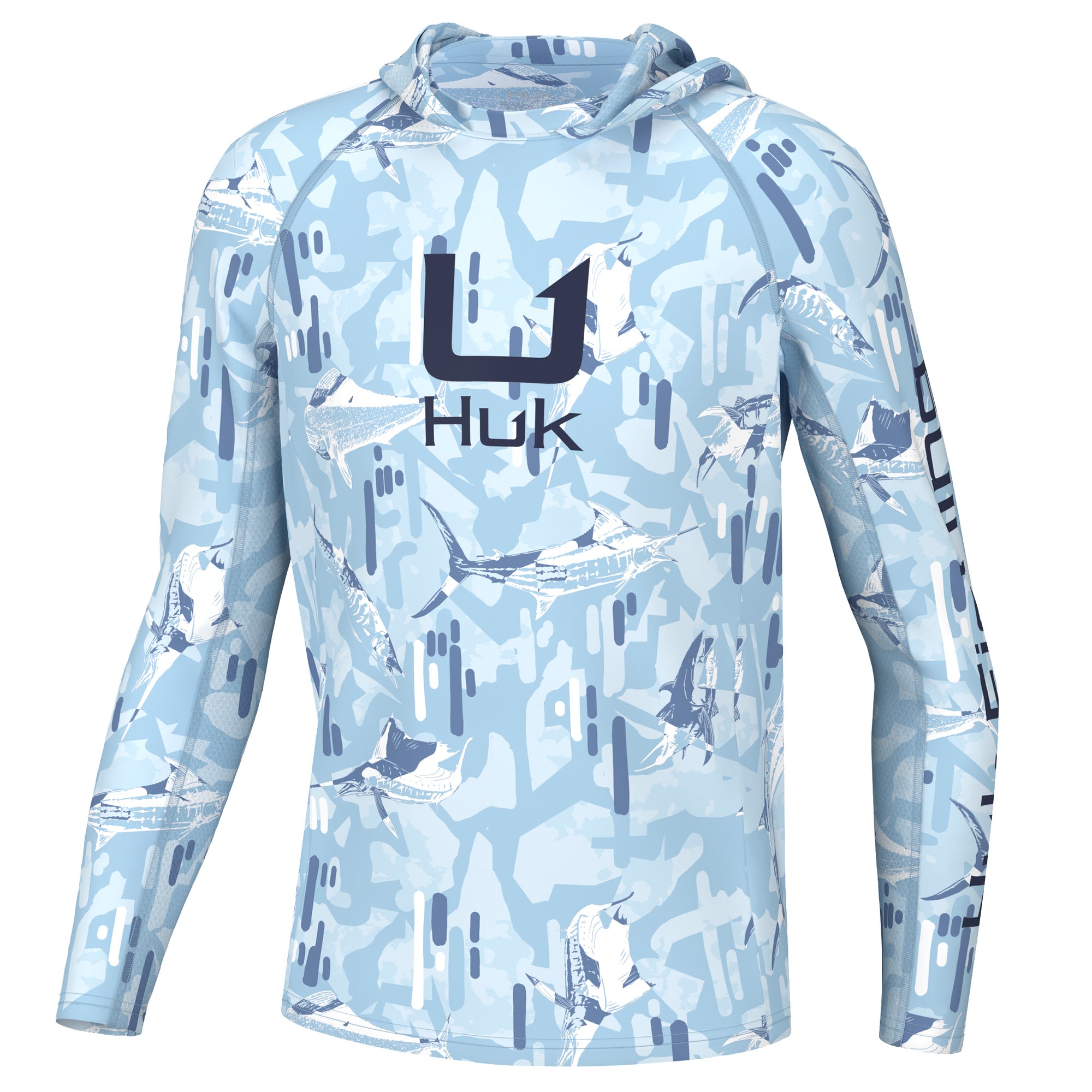 HUK Kids' Icon X Hoodie Long-Sleeve Shirt with Sun Protection, White,  X-Small