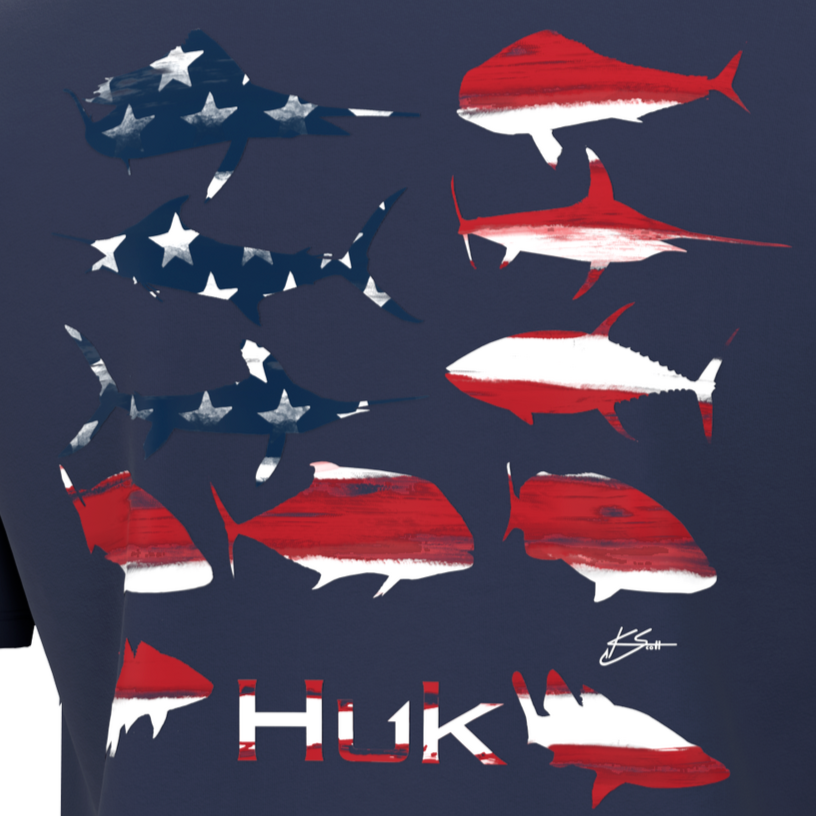Huk KC Flag Fish Tee