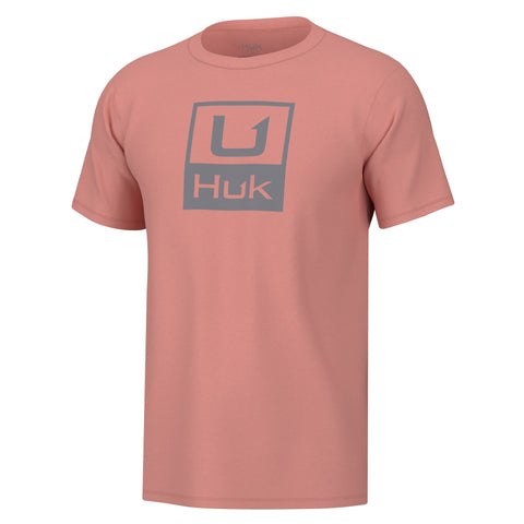 Men's Huk and Bars Tee | Sunwashed Red / XXL