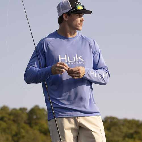 HUK UPF 50 Performance Fishing Shirt Long Sleeve Fishing Clothing