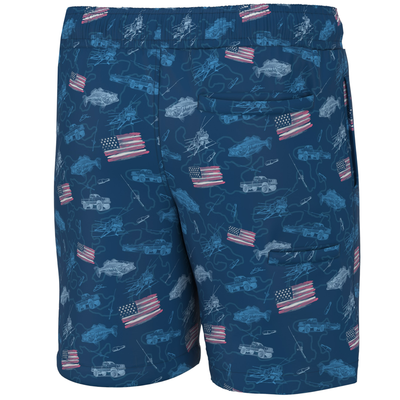 Kids Fish And Flags Pursuit Volley Swim Short